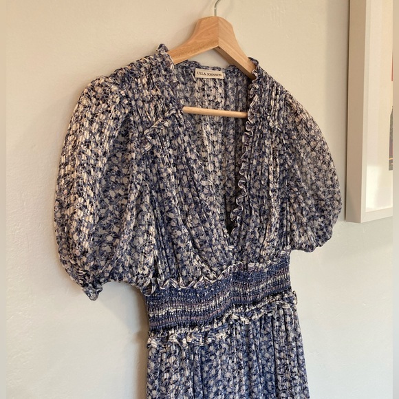 ⚡️Ulla Johnson Evania Silk Midi Dress in Sky Blue sz 2 - Picture 8 of 11